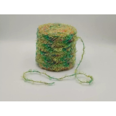 Ball of yarn - Wool - Orange, Yellow, Green - Curl | Marbled