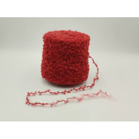 Gomitolo - Lana - Rosso cupo - Ricciolo / Marezzato