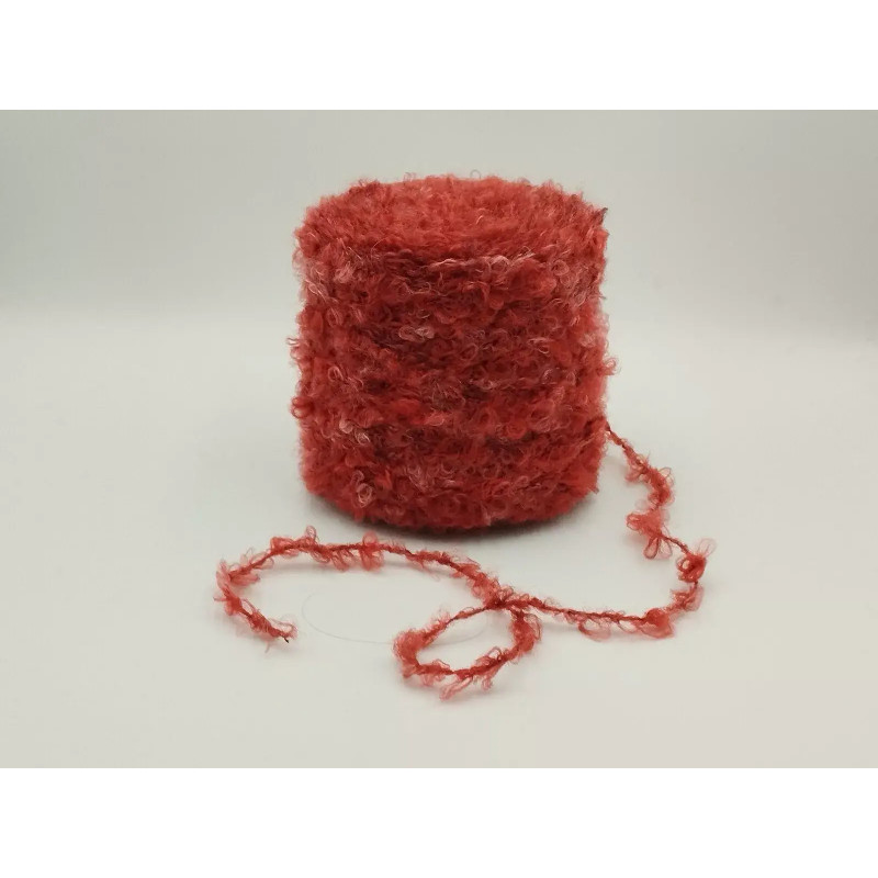 Ball of yarn - Wool - Brick red - Curl | Marbled Ball of yarn - Wool - Brick red - Curl | Marbled