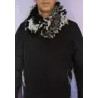 Scaldacollo-Sciarpa -Bordeaux-Rosso-Nero- Lana-Acrilico-Poliestere