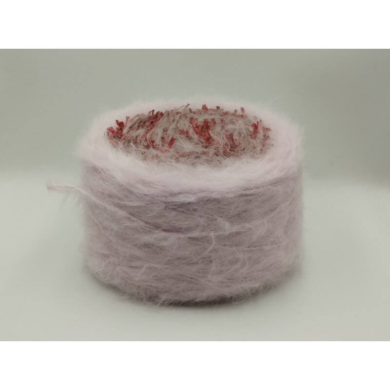 Ball of yarn - Wool - Mohair - Lilac - Brushed - Cake Ball of yarn - Wool - Mohair - Lilac - Brushed - Cake
