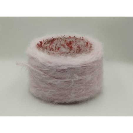 Ball of yarn - Wool - Mohair - Lilac - Brushed - Cake