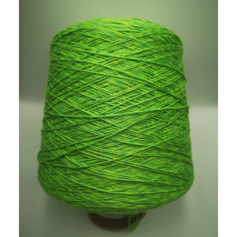 Ball of yarn - Pure Merino wool - Green - Yellow