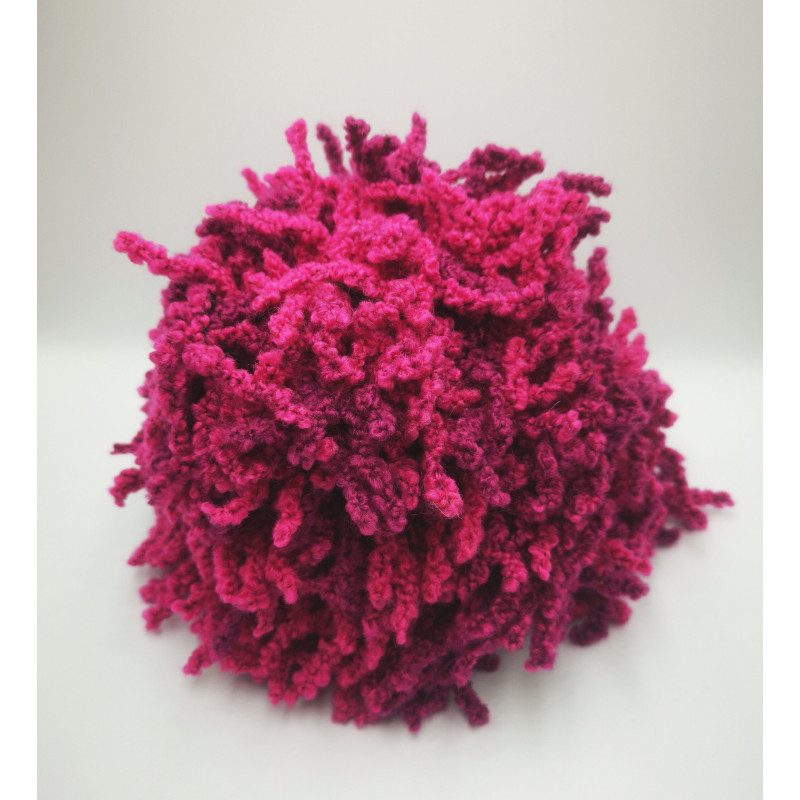 Neckwarmer-Scarf -Pink-Lilac- Wool-Acrylic-Polyester