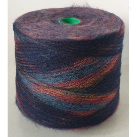 Ball of yarn - Wool - Moican - Mohair - Blue Orange Green